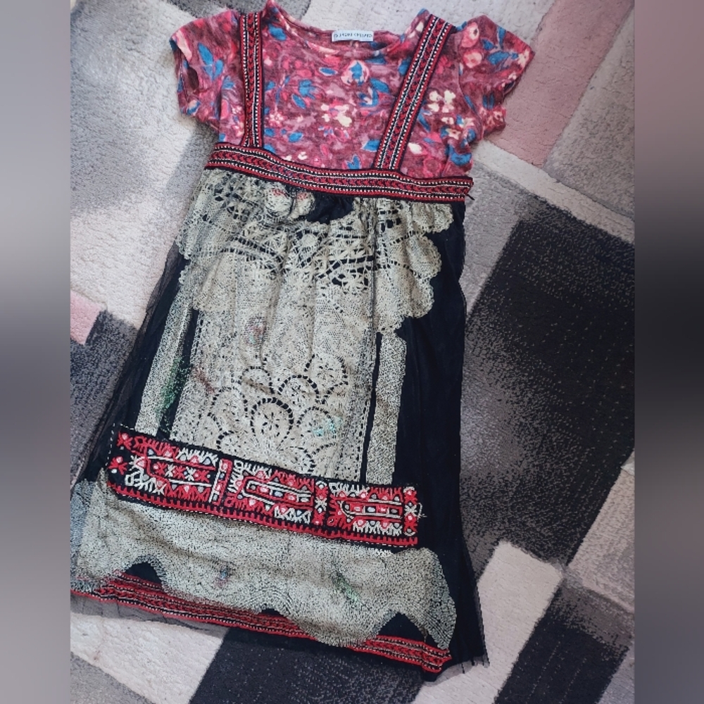 Japan Tsumori chisato lovely pattern top and dress set 2 pcs rare - Picture 4 of 11